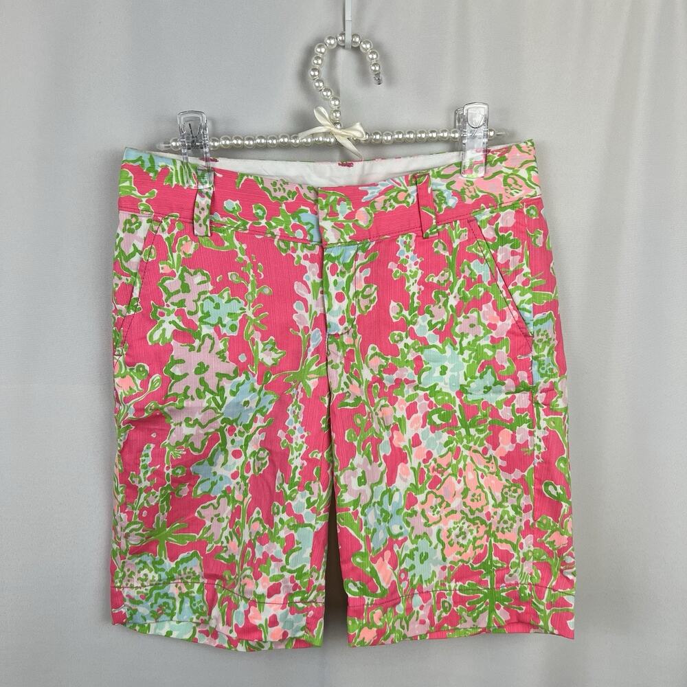 Lilly Pulitzer Pink, Green & Blue Floral Bermuda Shorts